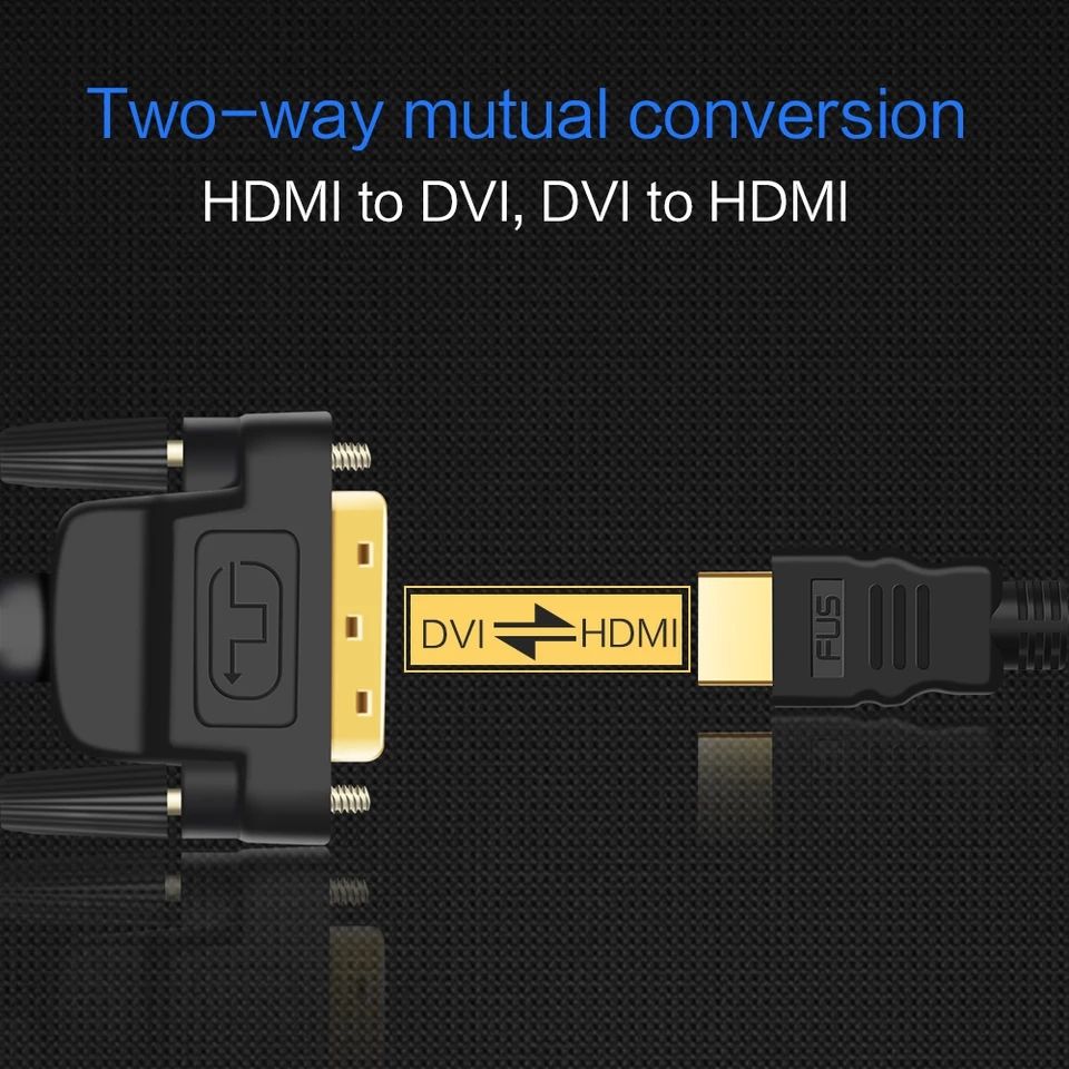 Cable hdmi- to dvi-d 24+1  1-2-3-метра, DVI-D-VGA  адаптер foto 10