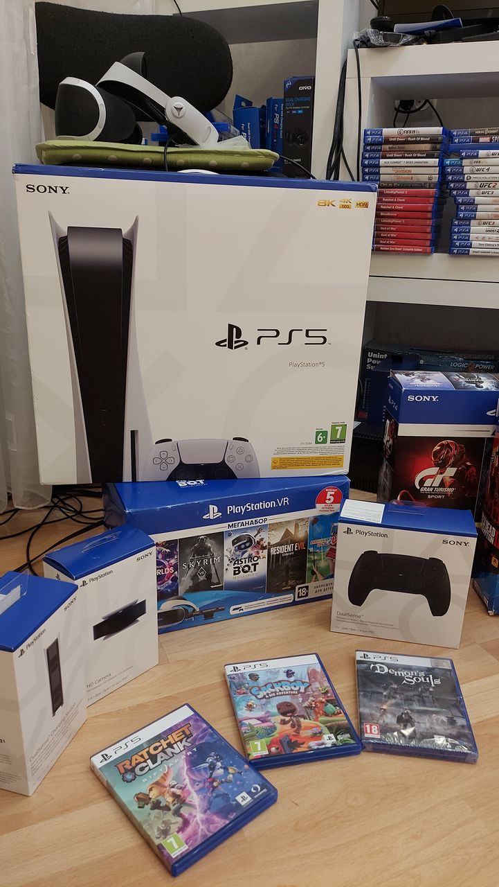 Приставка Sony Ps5 1216 Digital Disc Slim New PRO FAT Aккаунты подписки PS Plus EA Play аксессуары foto 6