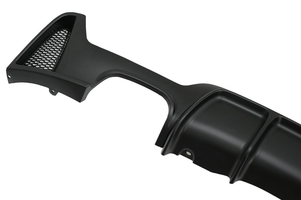 Difuzor Bara Spate cu o Evacuare Dubla compatibil cu BMW Seria 4 F32 F33 F36 (2013-2019) Negru Mat foto 3
