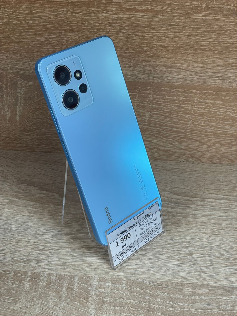 Xiaomi Redmi Note 12, 4/128 Gb, 1990 lei.