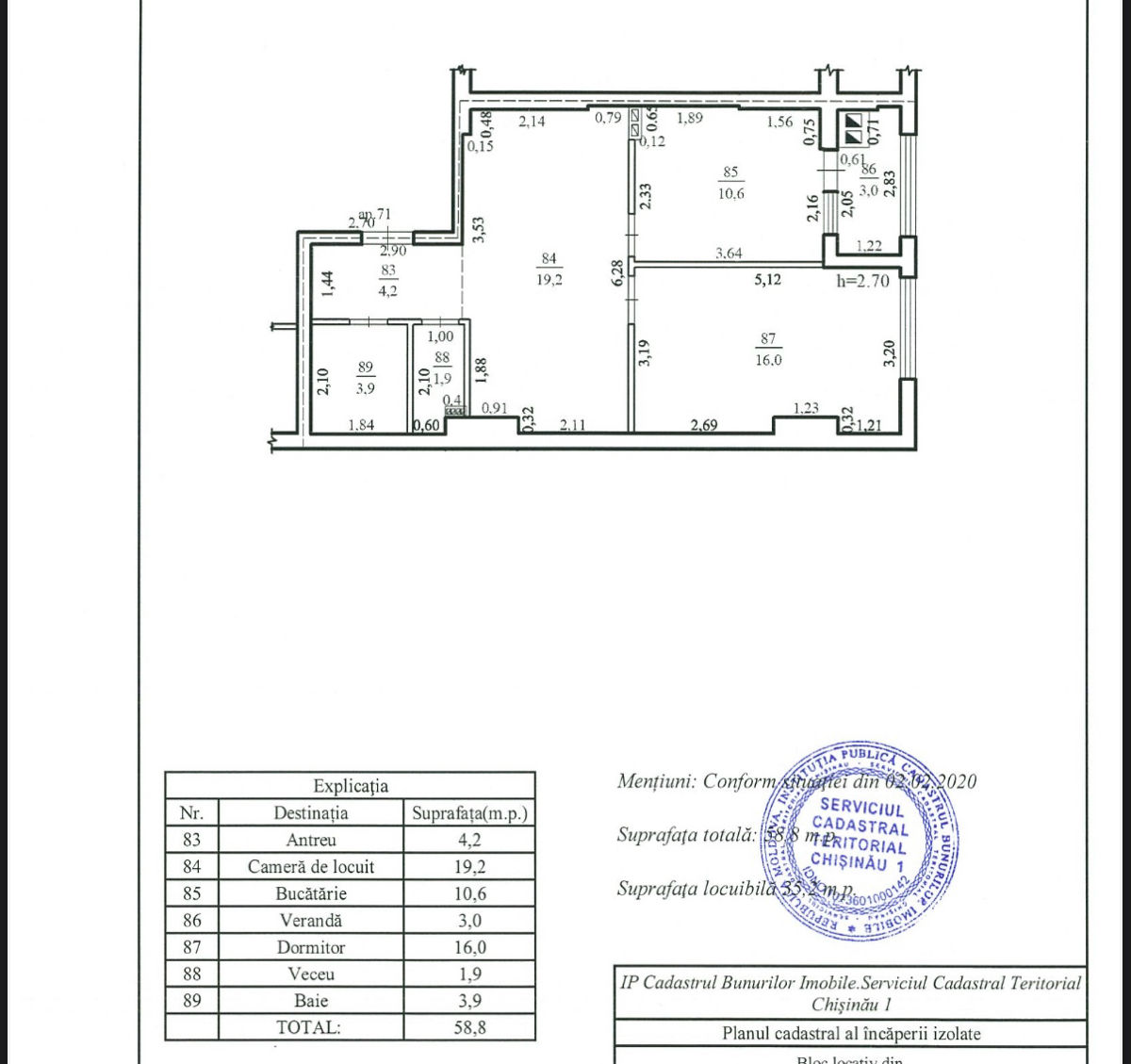 Apartament cu 2 camere,  Durlești,  Chișinău,  Chișinău mun. foto 8