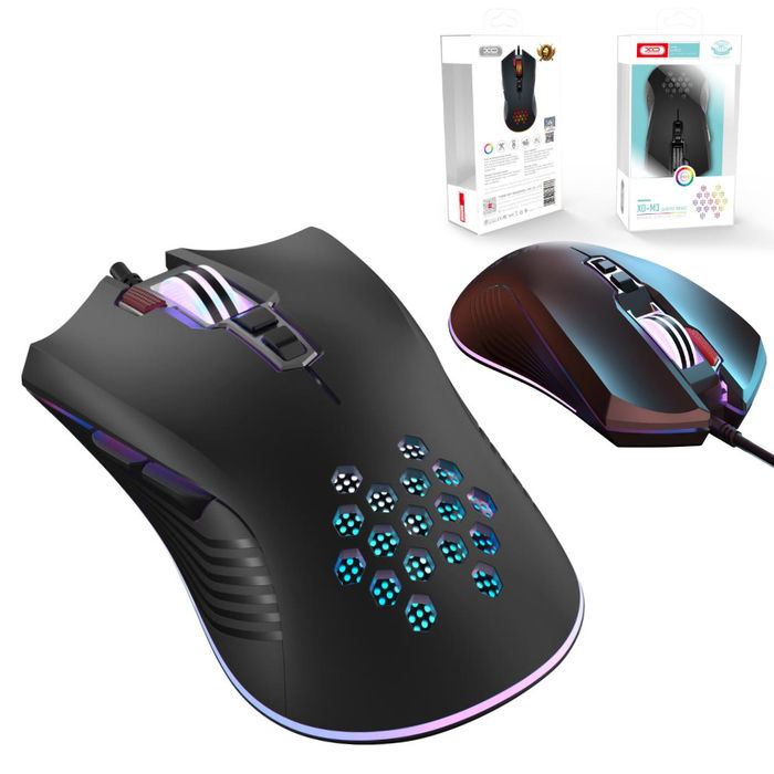 Mouse cu fir pentru joc XO-M3 Wolf Warriors RGB foto 2