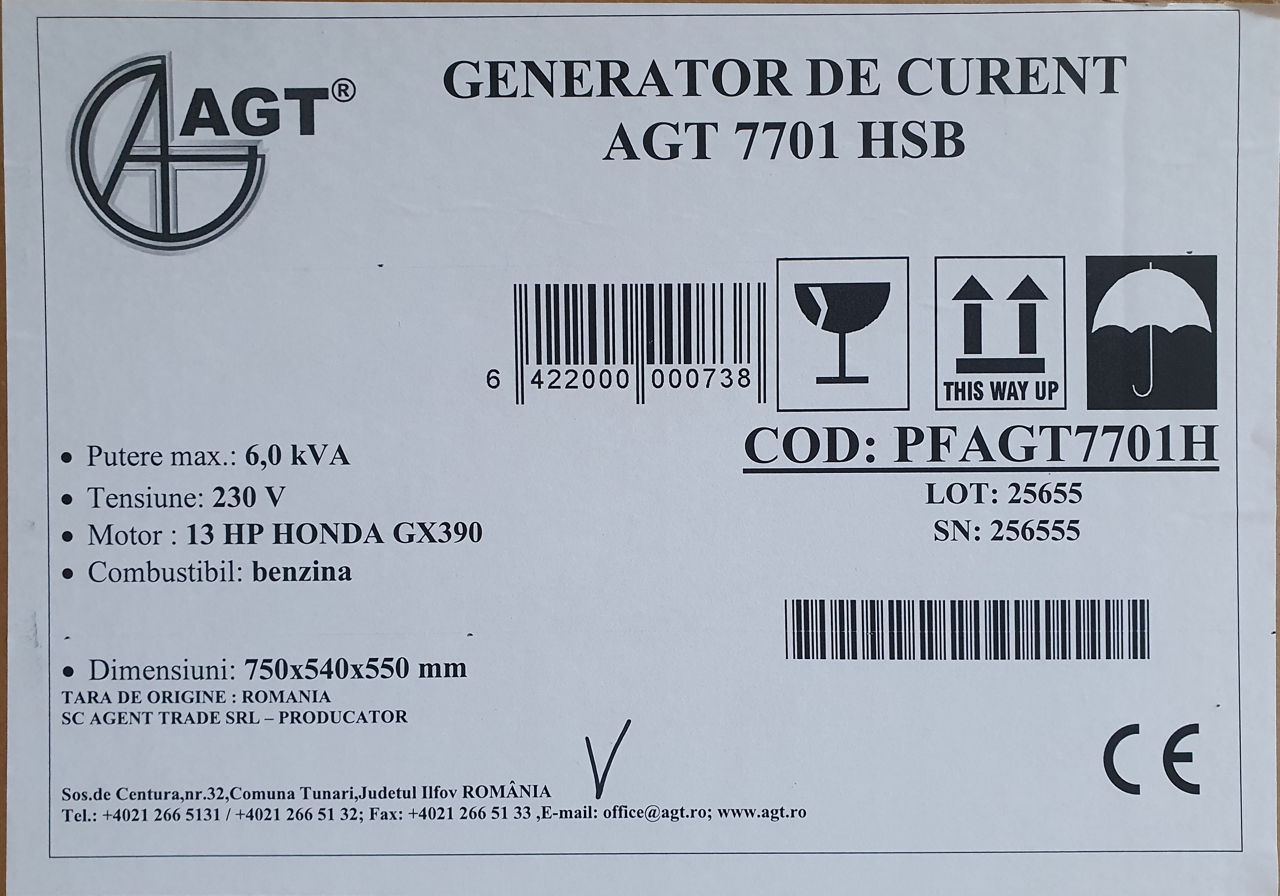 Generator Honda 6 Квт foto 4