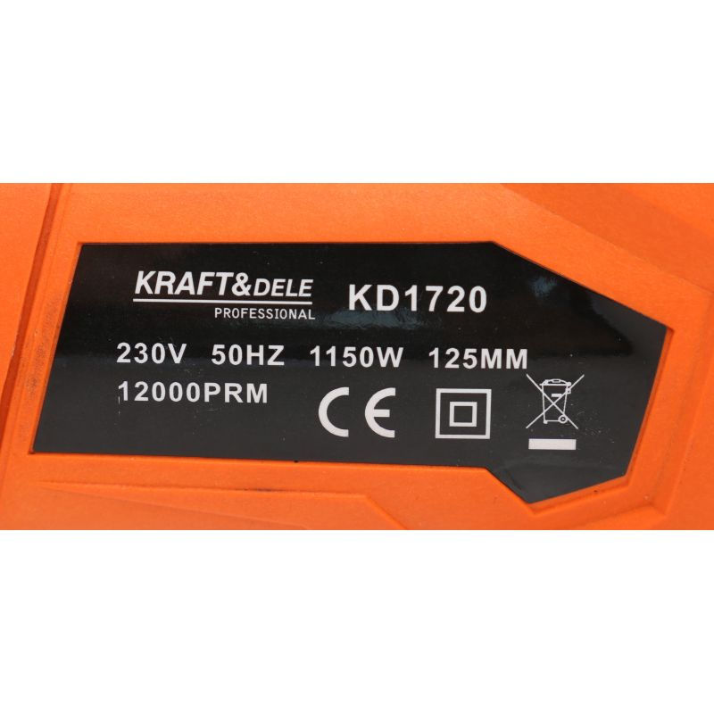 Угловая шлифмашина (Болгарка) Kraft&Dele KD1720 фото 7