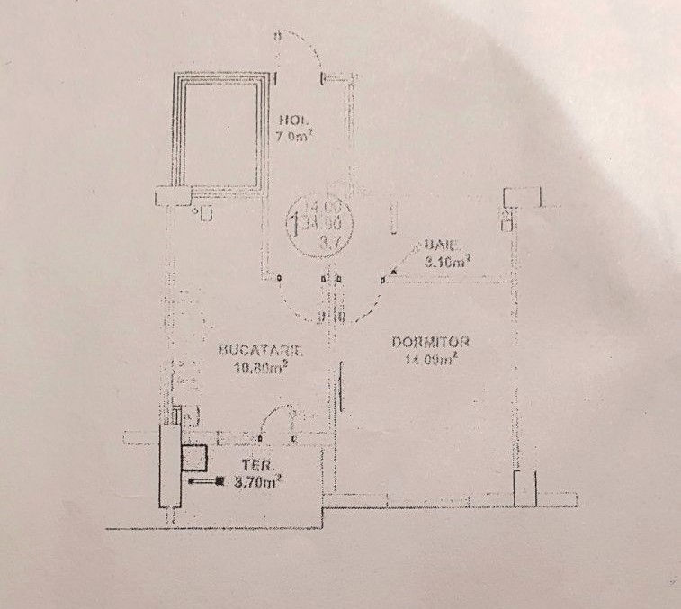 Apartament cu 1 cameră, 36 m², Botanica, Chișinău foto 6