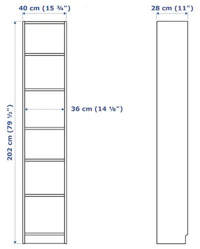 Etajeră IKEA Billy cu 6 rafturi 40x28x202 - Livrare în toată Moldova! Credit 0% foto 3