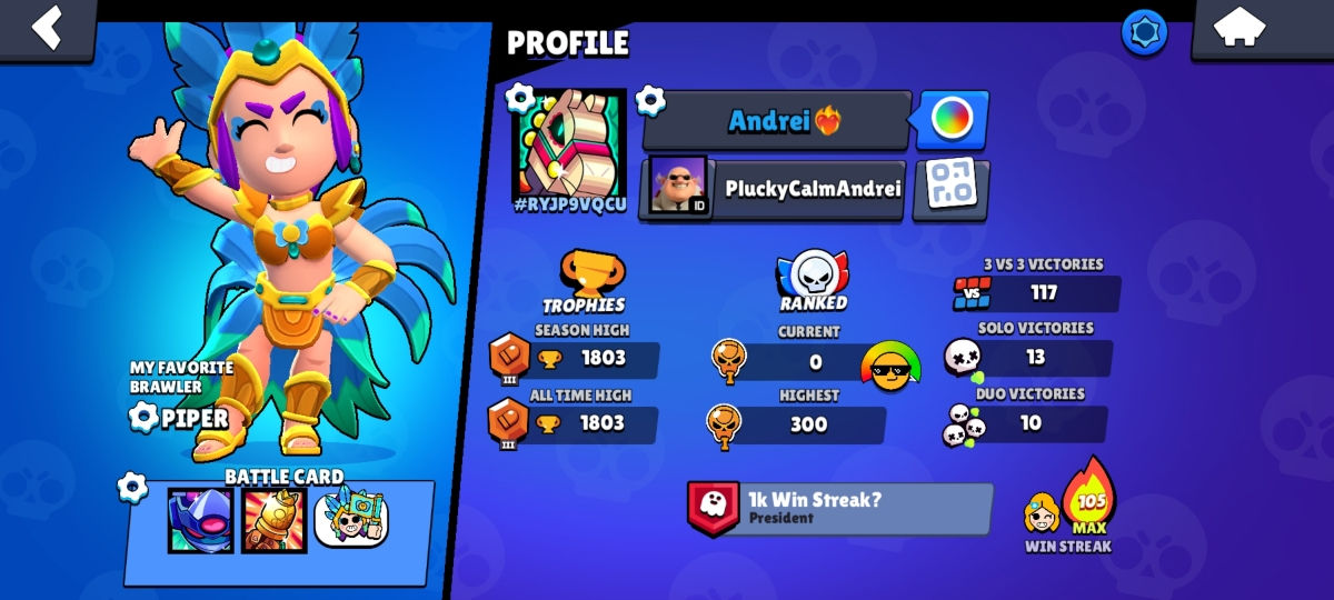 Cont De Brawl Stars Cu 100 Win Streak foto 1