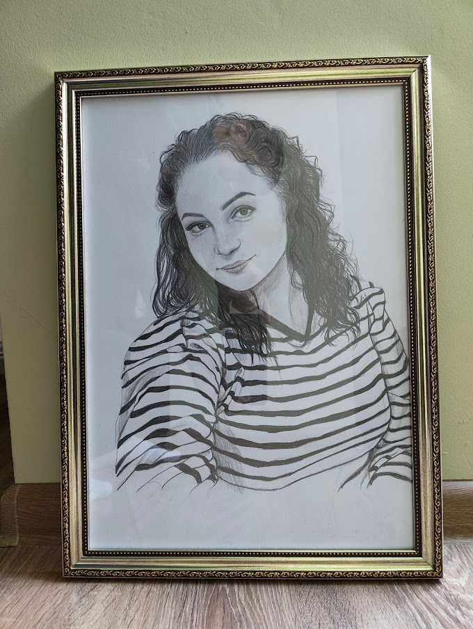 Portrete în creion simplu (grafit), orice format, cu ramă. Păstrează amintirile dragi! foto 1