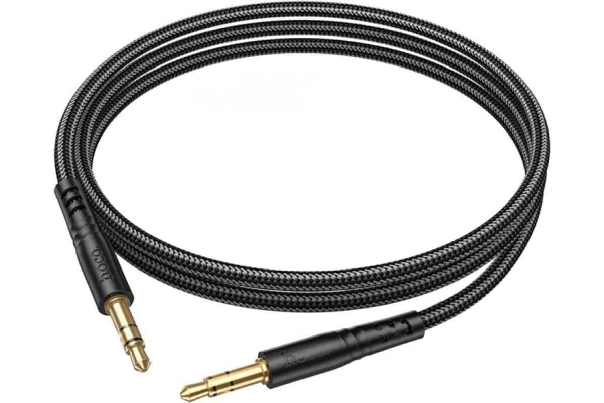 AUX Cablu  НОСО UPA24 Smooth AUX audio cable 1m. Black foto 0