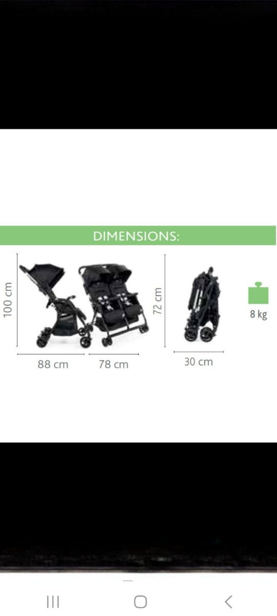 Cărucior gemeni Chicco Ohlala twin Black night foto 7