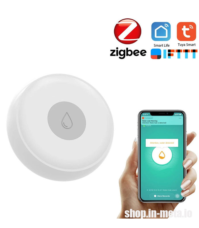 Senzor de scurgere de apă Water detector ZigBee Wireless alarm sensor foto 1