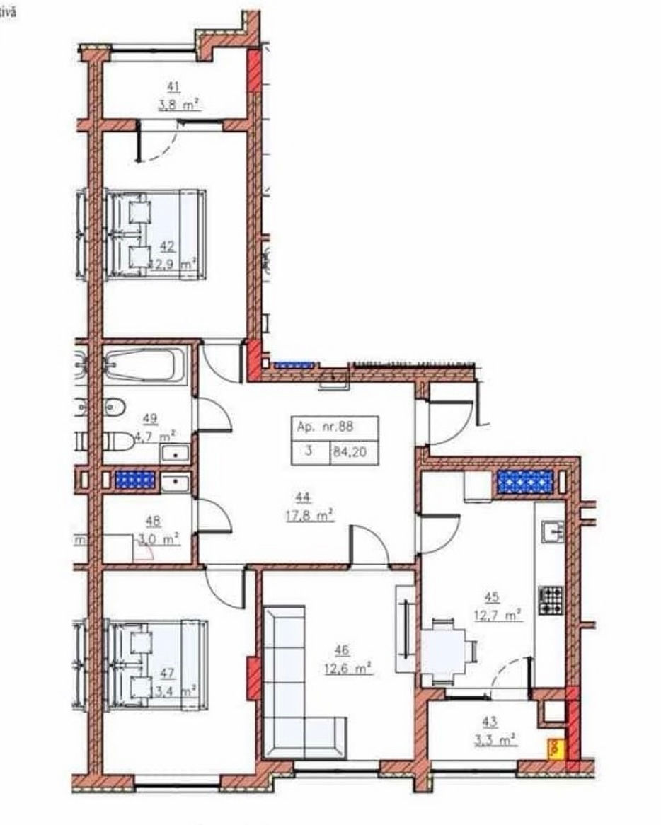 Apartament cu 3 camere,  Centru,  Codru,  Chișinău mun. foto 5