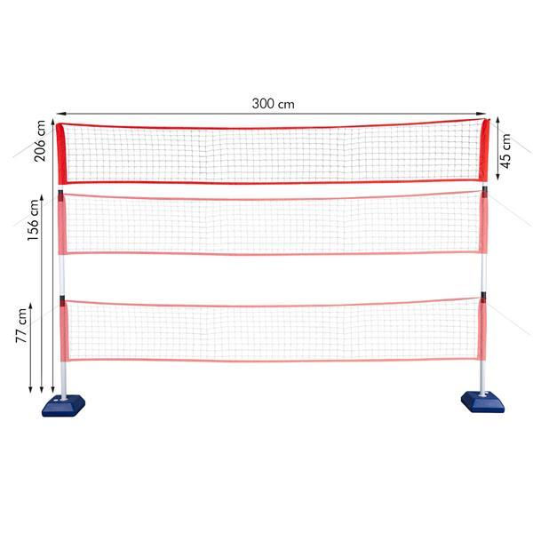 NT0300 набор 3 в 1 бадминтон, теннис и волейбол NILS foto 5