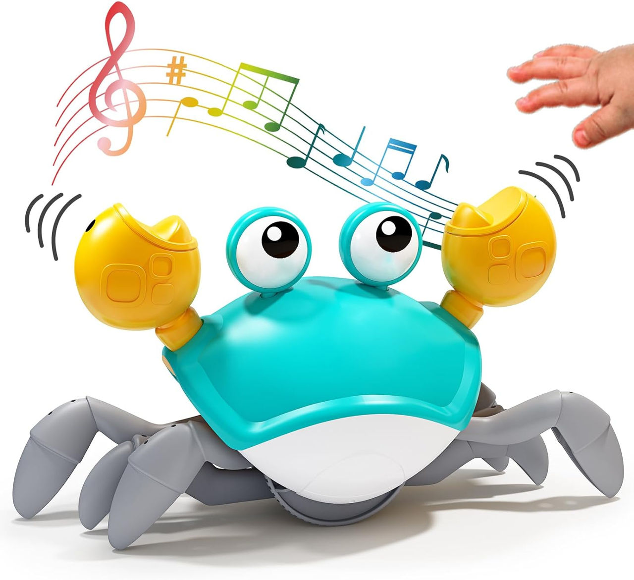 Jucarie interactiva pentru copii, crab mergator cu lumini/ Интерактивная музыкальная игрушка краб foto 1