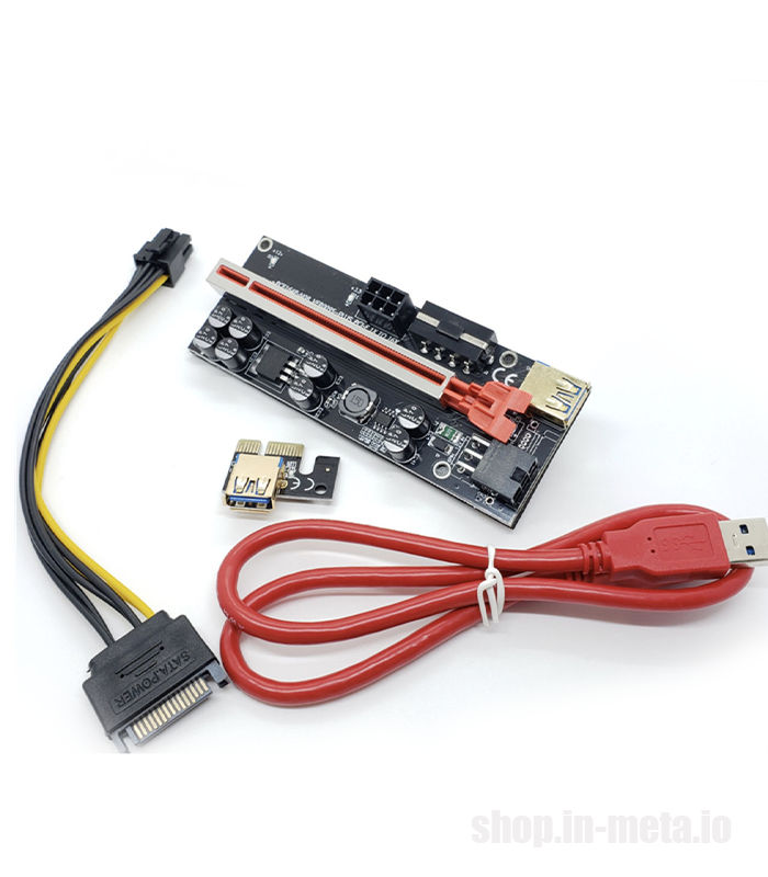 ID-202: Riser ver 009s Plus Pro - Pci-e 1x to 16x usb 3.0 - райзер для видеокарт 8 конденсаторов foto 0