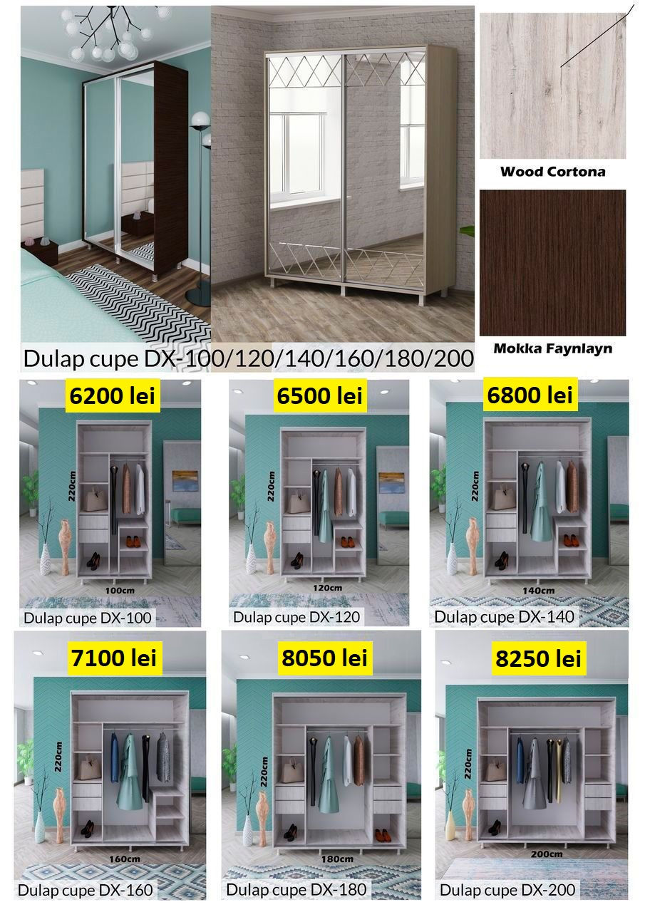 Credit. Dulapuri cupe de la 1,0 la 2,0 m.Fabrica de mobilă.Шкафы купе от 1,0 до 2,0 м.п.Меб фабрика. foto 7