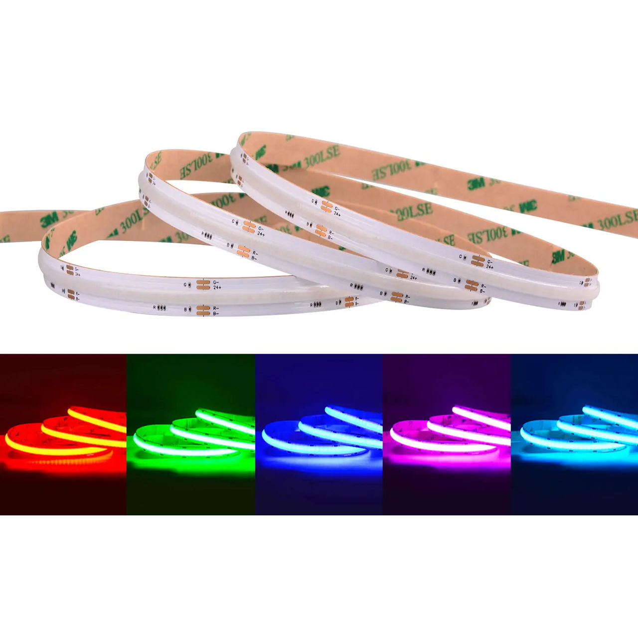 Banda LED RGB COB, 14W/m 24V 10000*10*2.3mm RGB, IP20  Descriere: Această bandă LED RGB COB are o ga foto 8