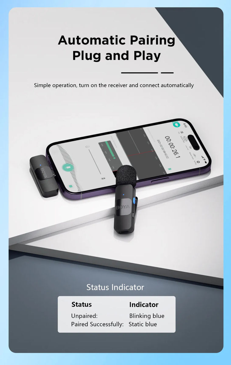 Microfon Boya BY-V20 for iPhone & Android фото 7