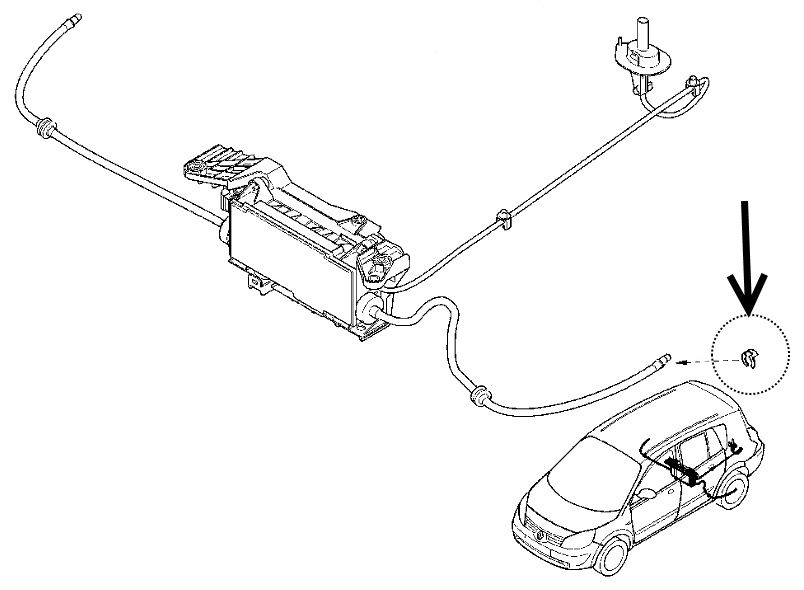 тросы стояночного тормоза Рено Гранд Сценик 2 Grand Scenic 2 Рено ...