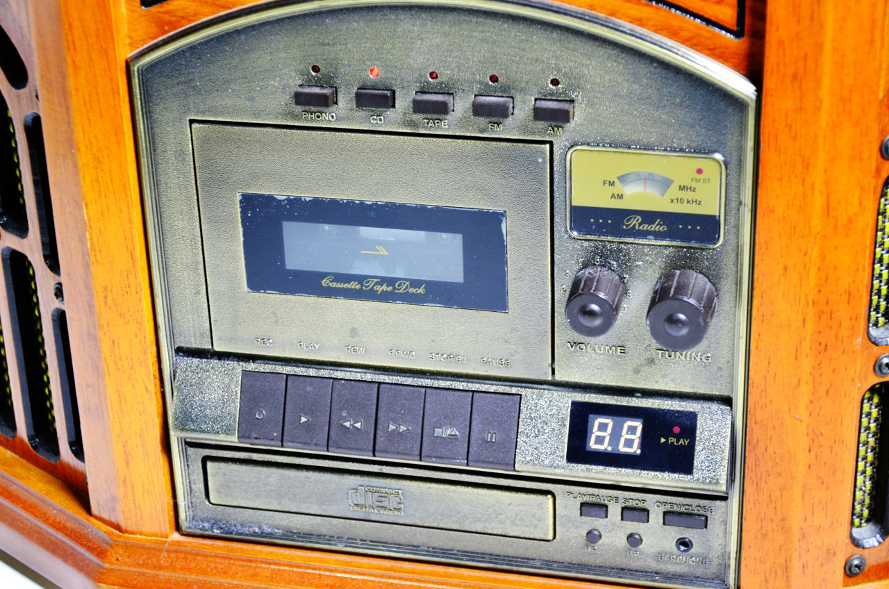 Vintage-Style CD Vinyl Radio Cassette Music Centre фото 2