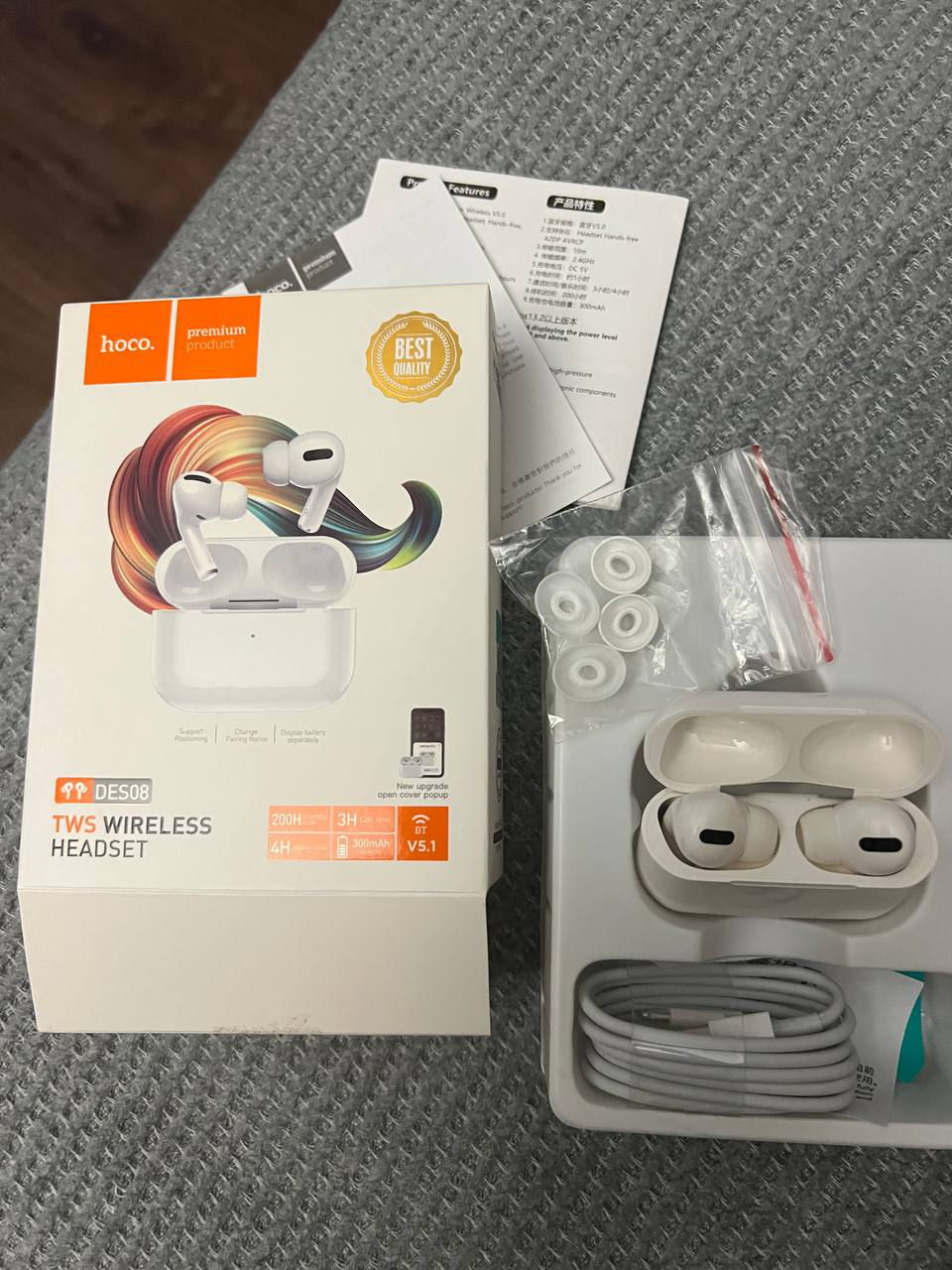 Беспроводные наушники Hoco premium DES08 600 лей