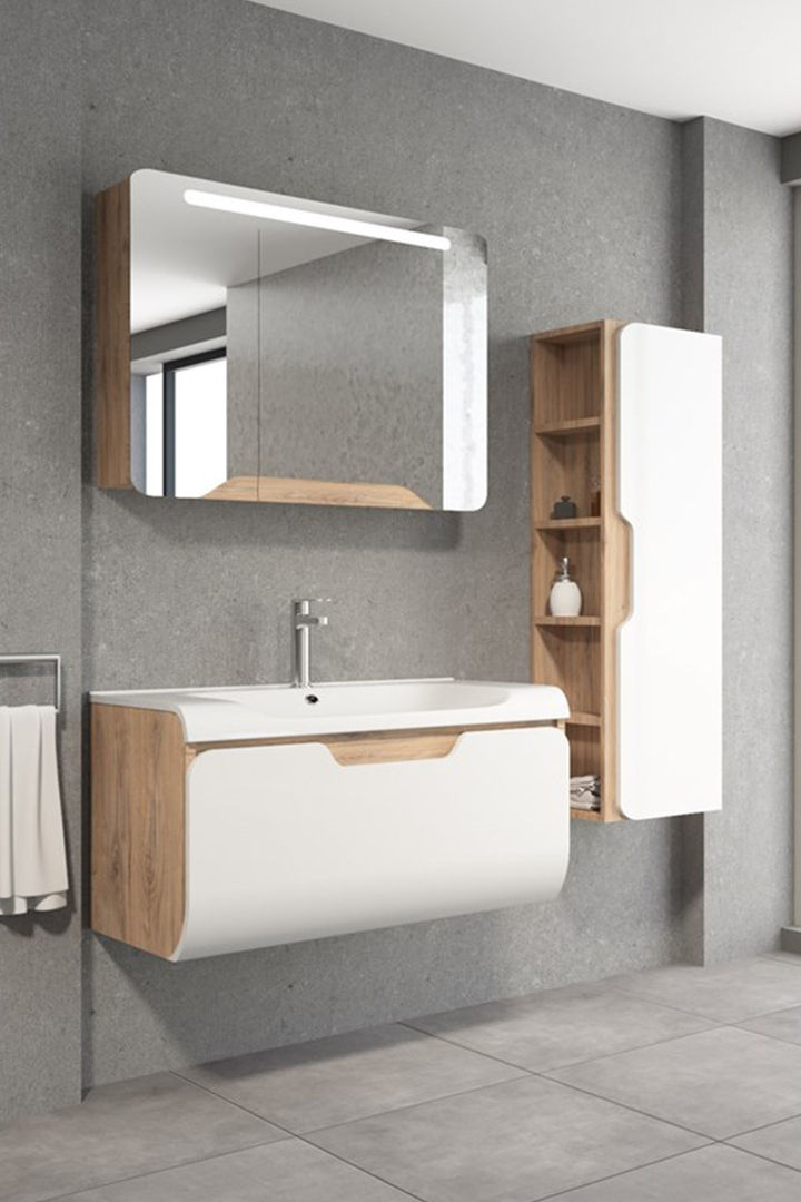 Mobilă  baie cu lavoar din ceramică foto 4
