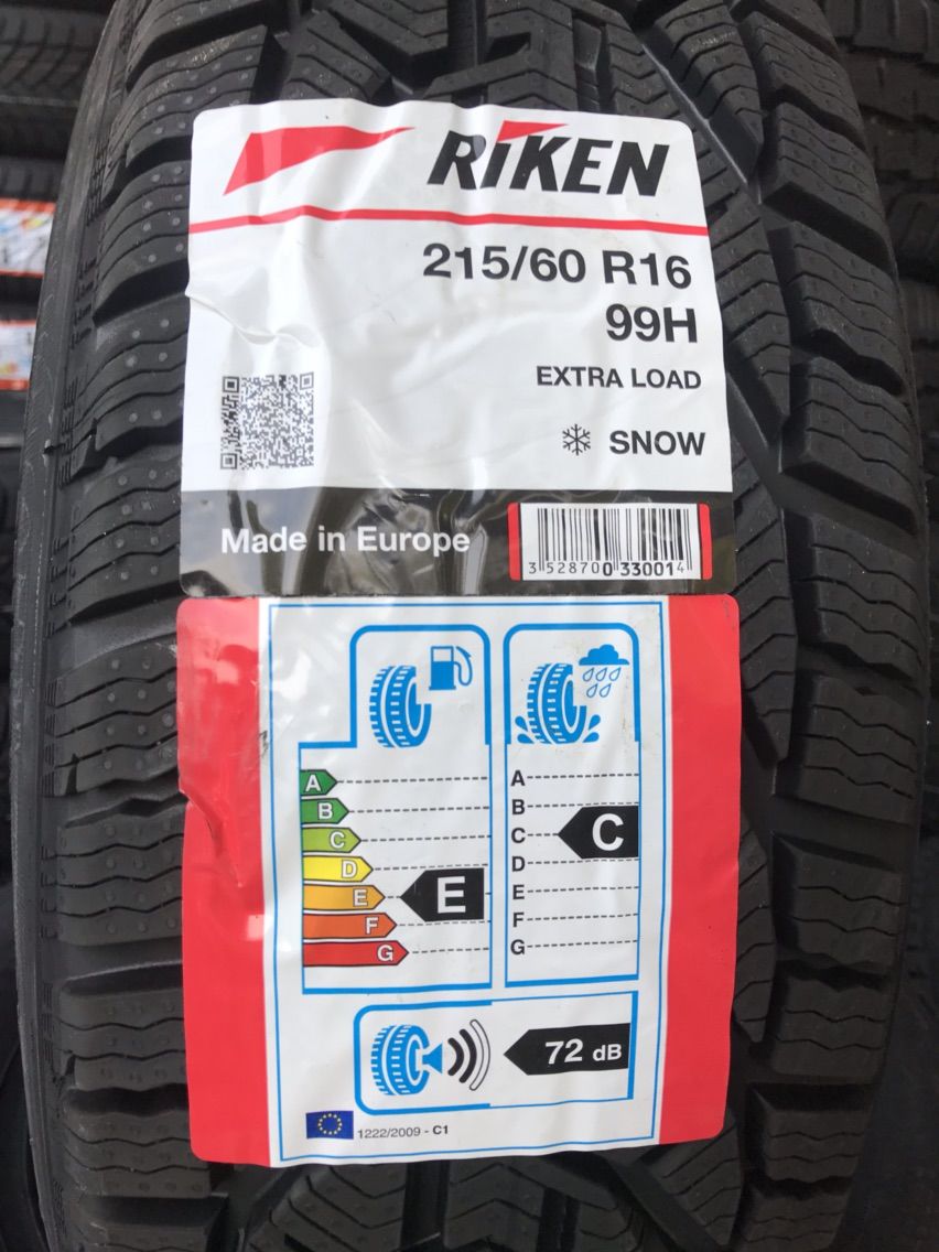 2 шины/2 anvelope 215/60 R16 Riken Snow (Michelin Group)/ Доставка, livrare toata Moldova фото 1