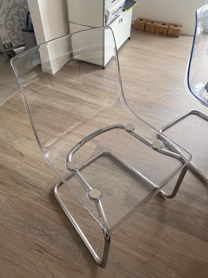 Scaun transparent modern Ikea Tobias foto 1