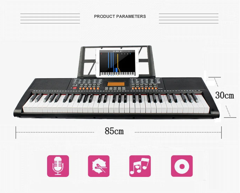 Синтезатор ADMUSIC 662 LCD Подсветка (Новые, Гарантия, Рассрочка. Бесплатная доставка) foto 2