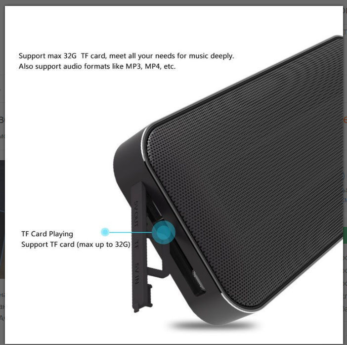 Box portabil wireless cu dou canale stereo bas bluetooth