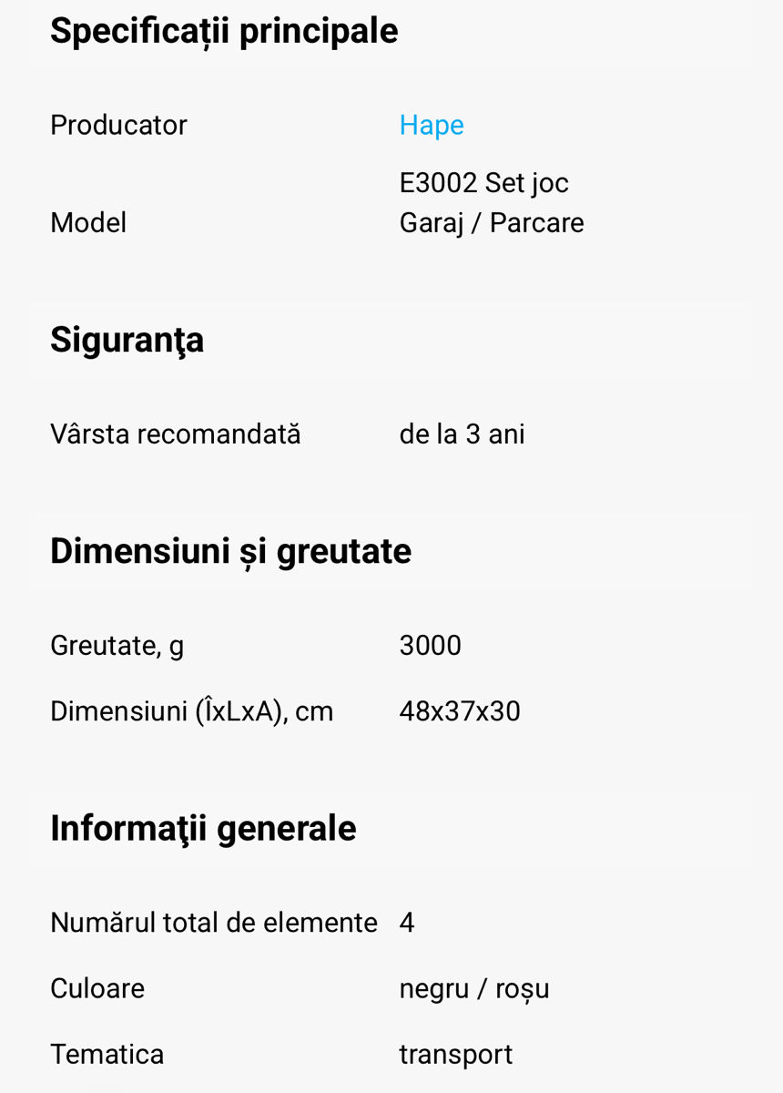 Parcare etajata Hape E3002 Set joc Garaj / Parcare foto 5