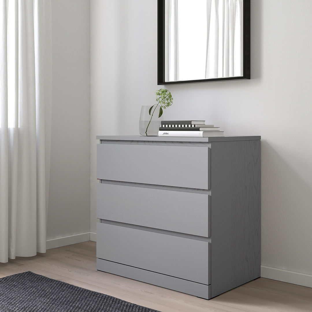 Comodă modernă cu 3 sertare Ikea Malm - Livrare în toată Moldova! Credit 0% foto 0