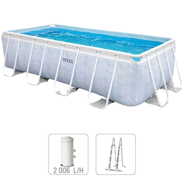 Piscina 400 x200 x 100 cm, 6836 L, cadru metalic+ pompa+ scara - livrare, credit !!! foto 0