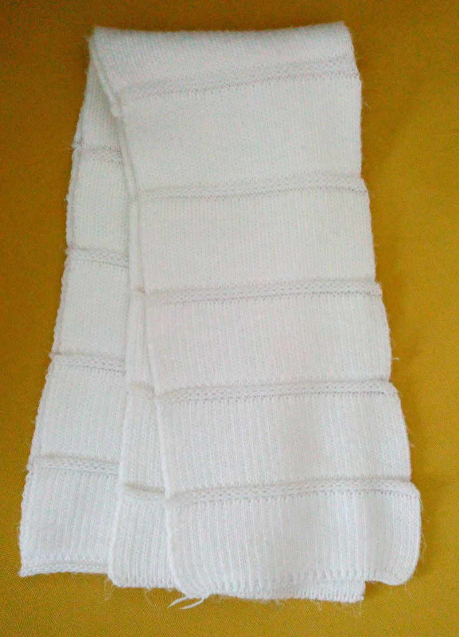 Шарф белый шерсть