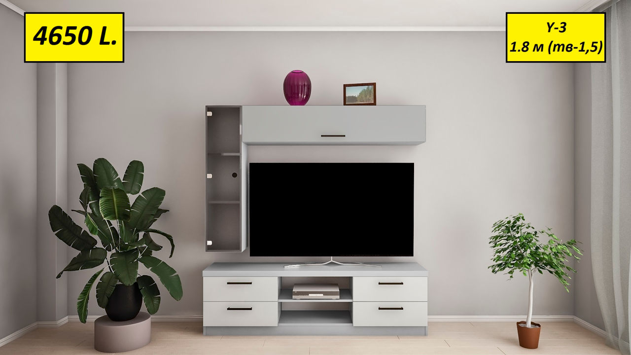 Credit ! Living cu fațade lucioase.Fabrika.Стенки c глянцевыми фасадами. Меб-е производство foto 3