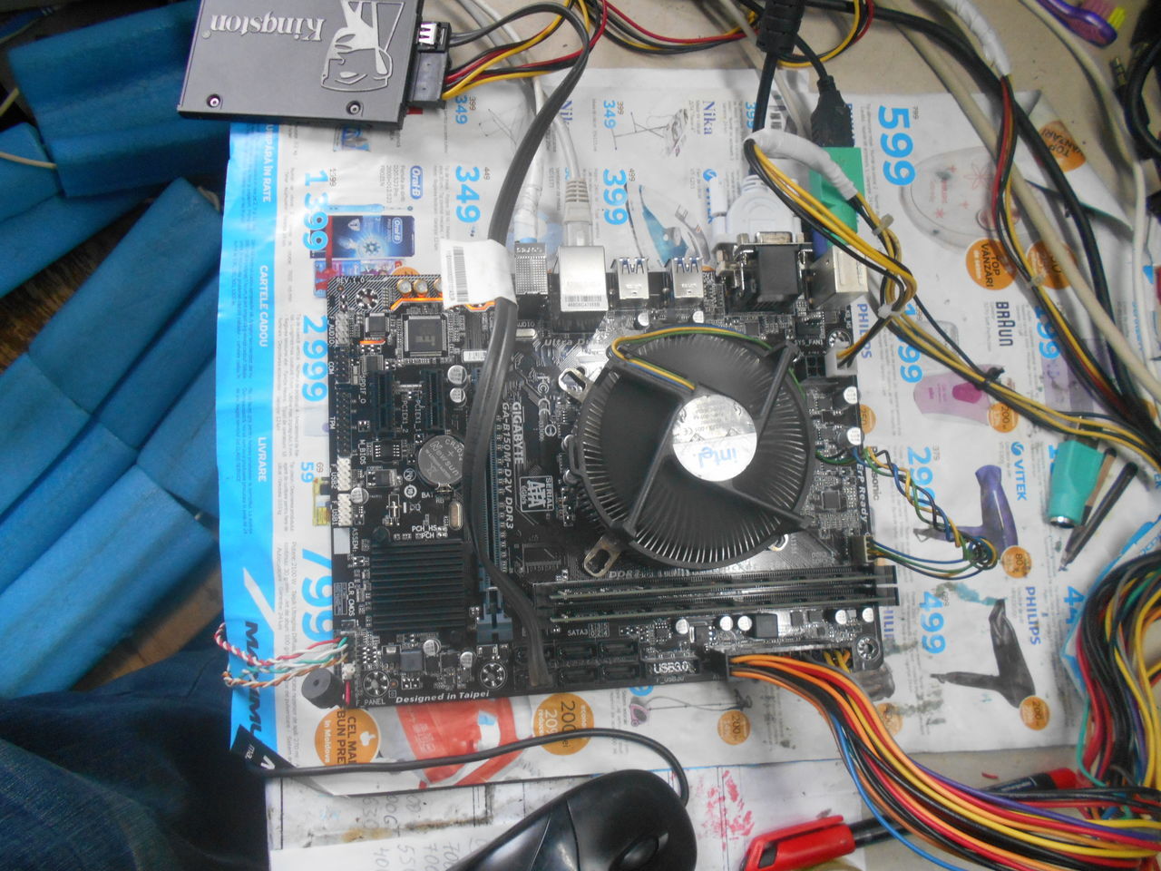 комплект материнка GA-B150M-D2V сокет 1151 память DDR3.+процессор ...