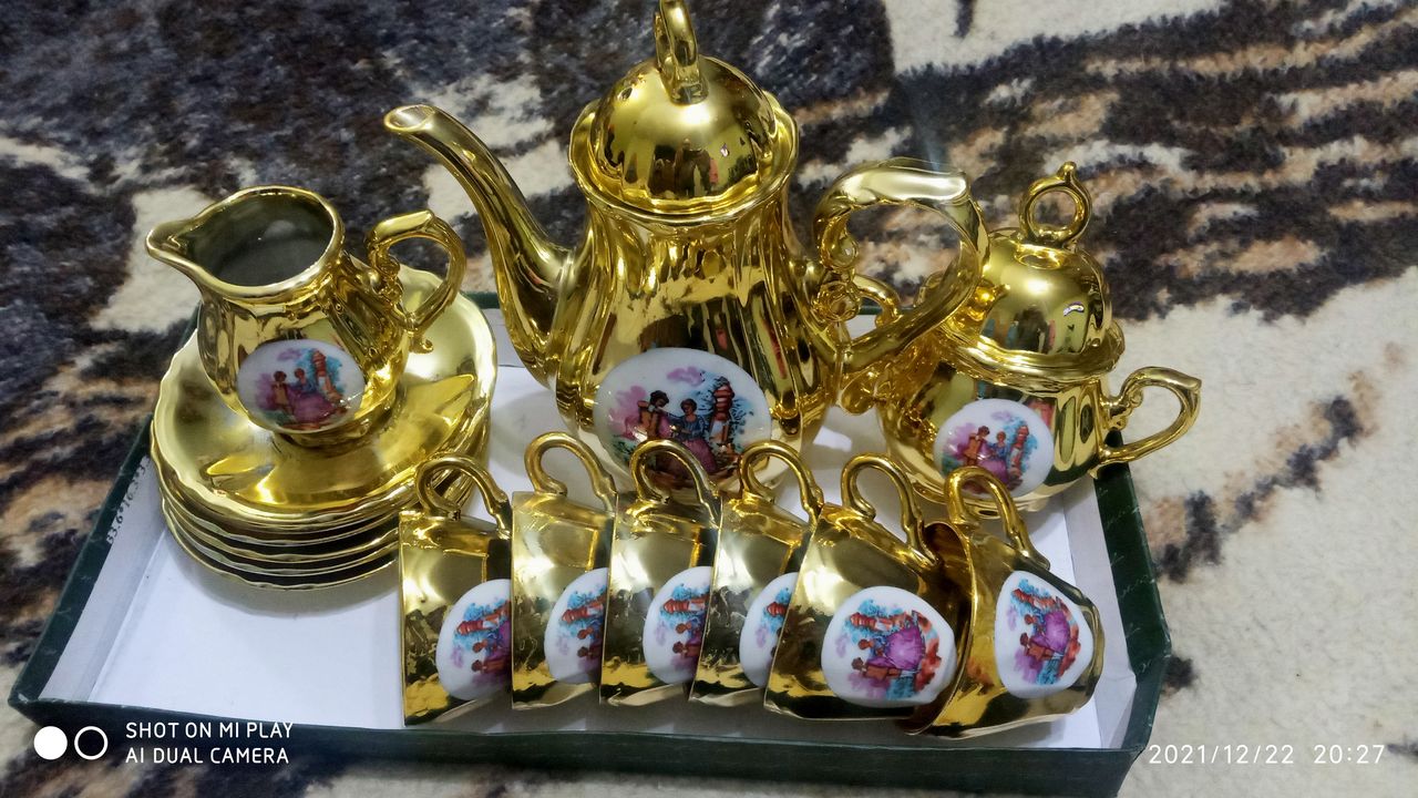 Редкая золотая японская Madonna.Made in Japan.Костяной сервиз 1970-х.С ...