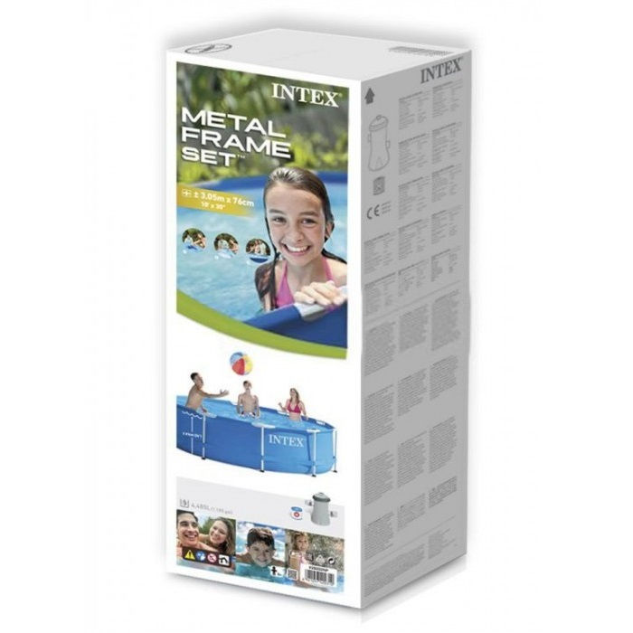 Piscină intex cadru metalic 305x76 cm, 4485L, cadru metalic foto 5