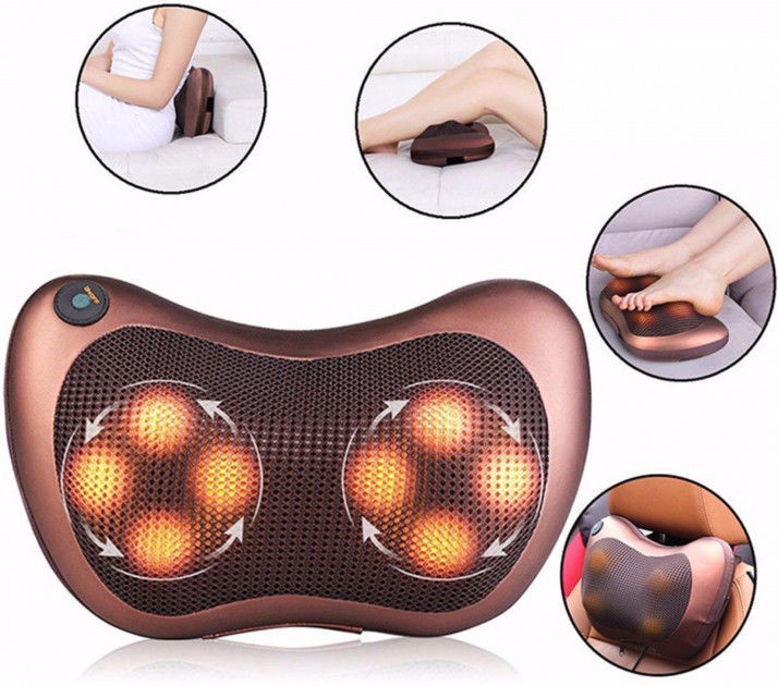 Массажная роликовая подушка Massage Pillow 8028. Бесплатная доставка foto 3