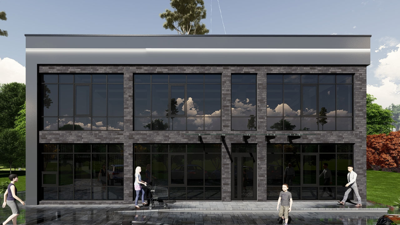 Centru comercial/Magazin / 214m2 / P+E / arhitectura / inginerie / 3D / construcții / reconstrucții foto 2