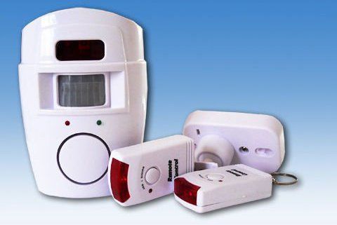 Alarma wireless cu senzor de miscare si doua telecomenzi foto 2