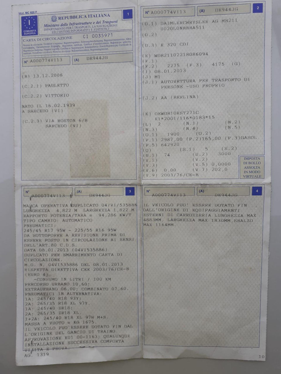Dezmembrez Mercedes E211 Restaling 3.2 diesel V6 OM 642 foto 5