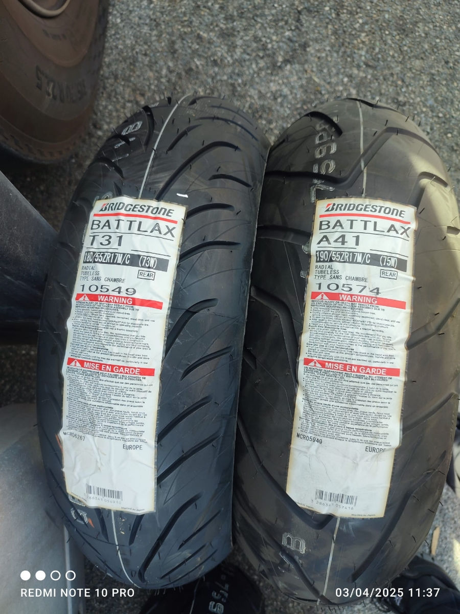 Bridgestone  190/55ZR17 120/70ZR17 Anvelope Moto foto 1
