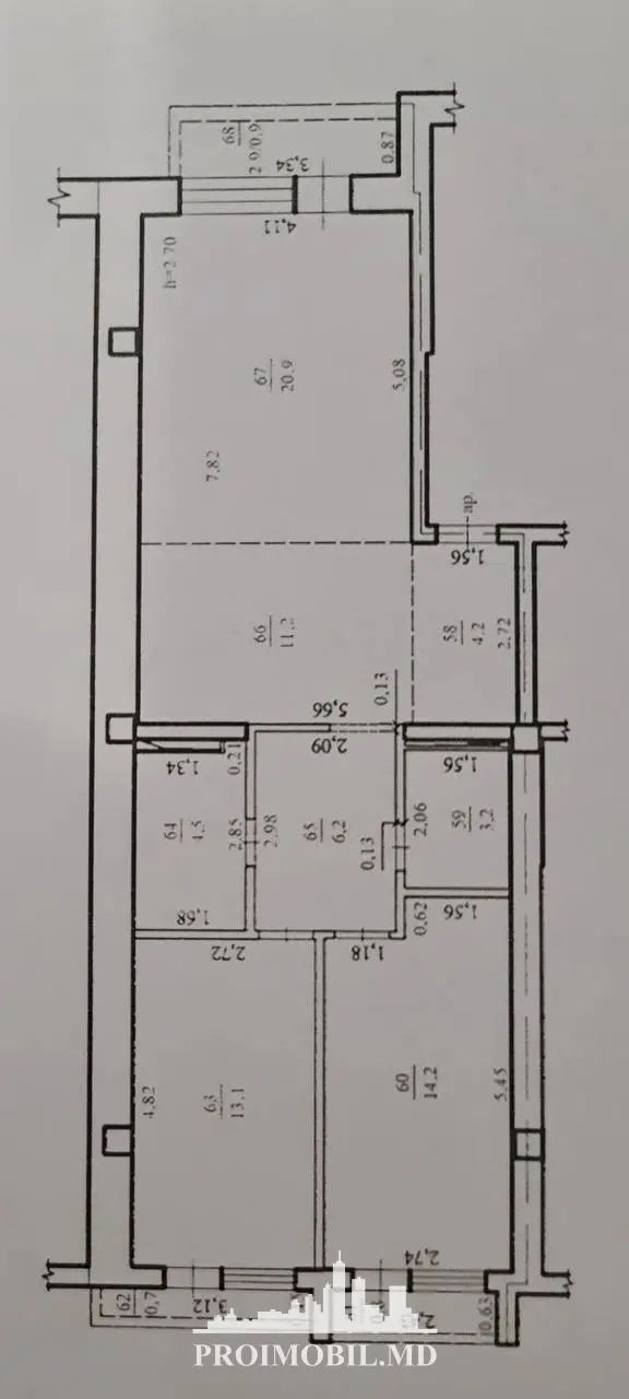 Apartament cu 2 camere, 80 m², Râșcani, Chișinău foto 4