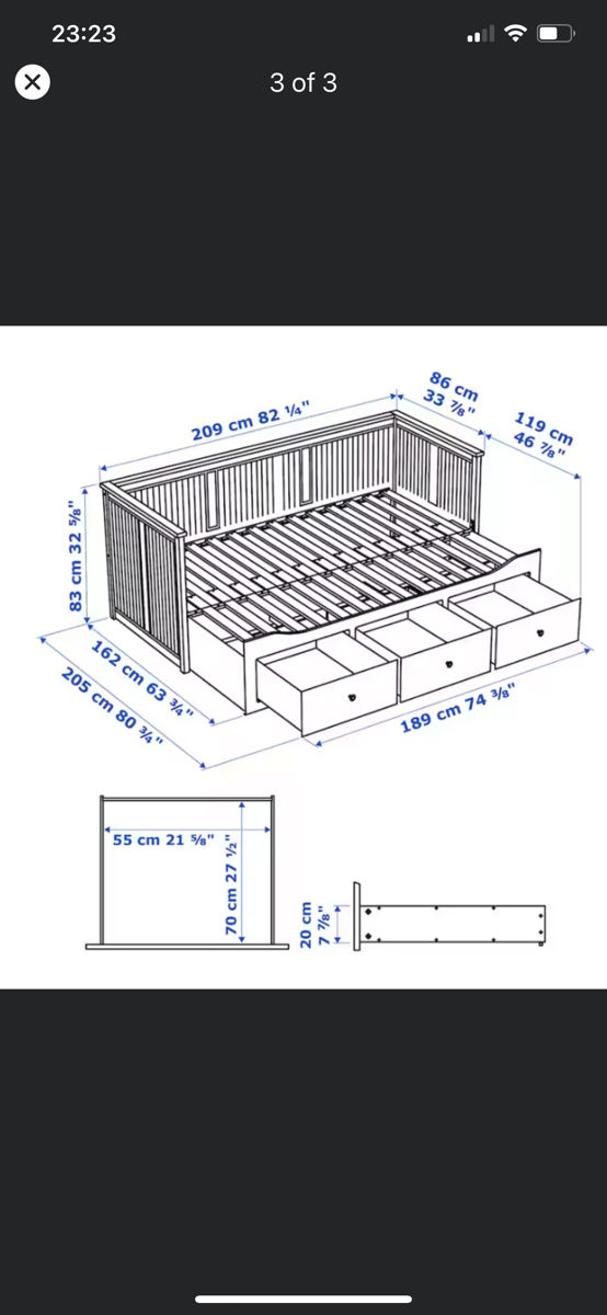 Раскладная кровать-диван Ikea Hemnes