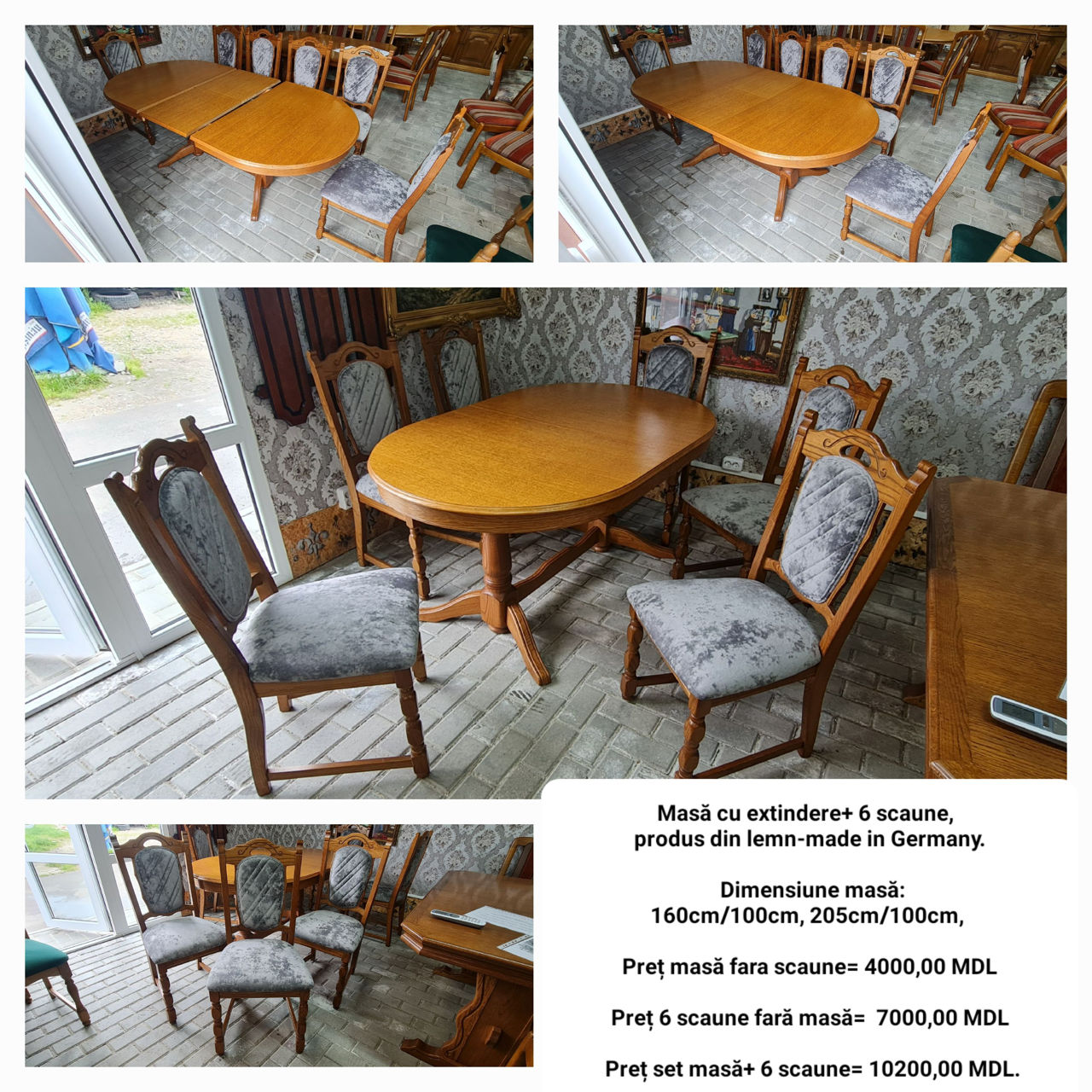 Masa, scaune, masa alba, scaune , mese , scaune importate din Europa, белый стол, стол и стулья... фото 6