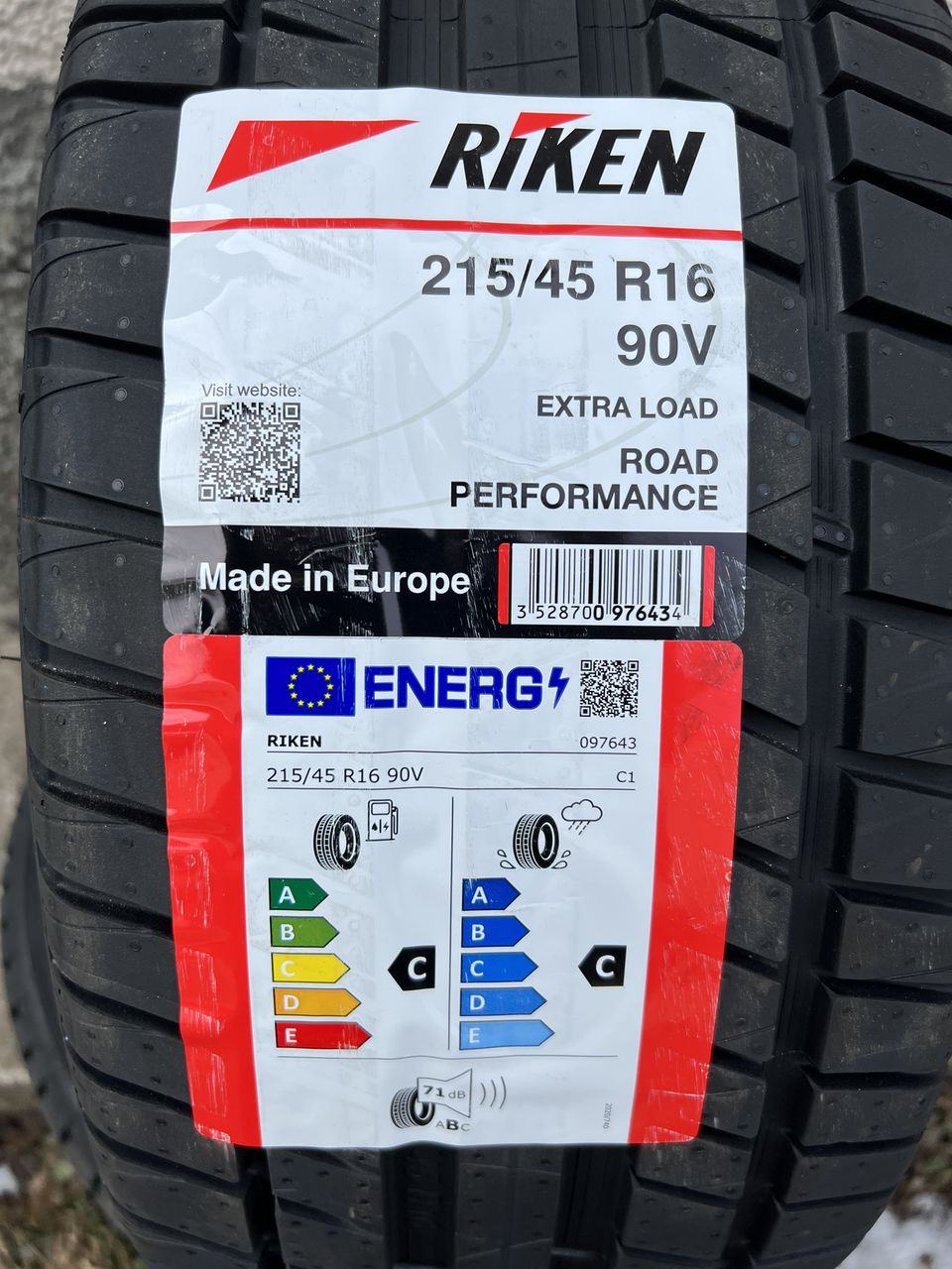 215/45 R16 Riken Road Performance (Michelin Group) / Доставка, livrare toata Moldova foto 1