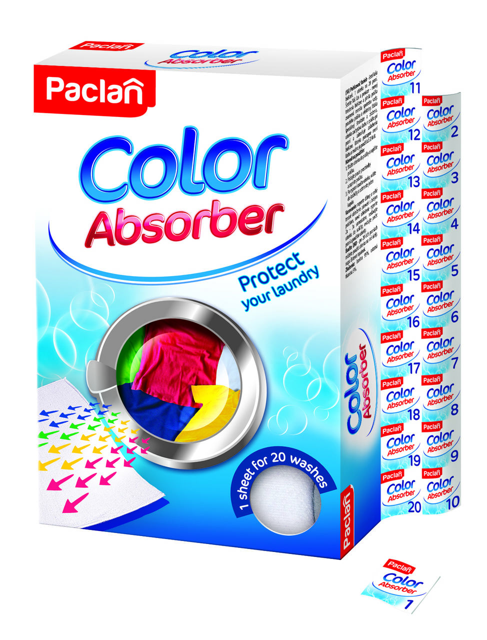 Салфетки для предотвращения окрашивания при стирке / paclan color ...
