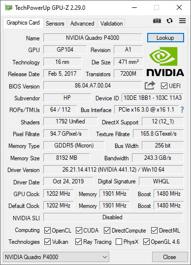 HP Z2 G4 Tower Workstation i7-8700 6 cores 3.2-4.0 GHz foto 5