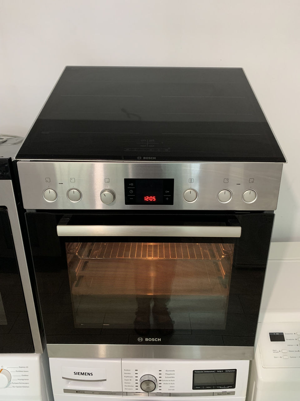 Духовой шкаф Bosch + индукционная панель расширенной зоной нагрева